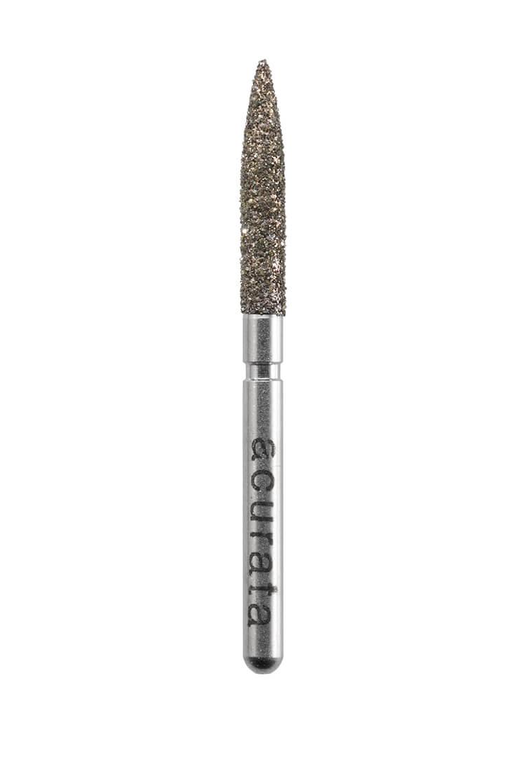 Freză diamantată, flacără, pentru prepararea bontului coronar
